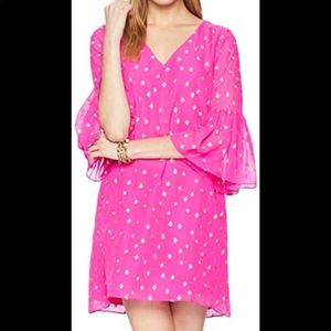 Lilly Pink & Gold Chiffon Caroline dress